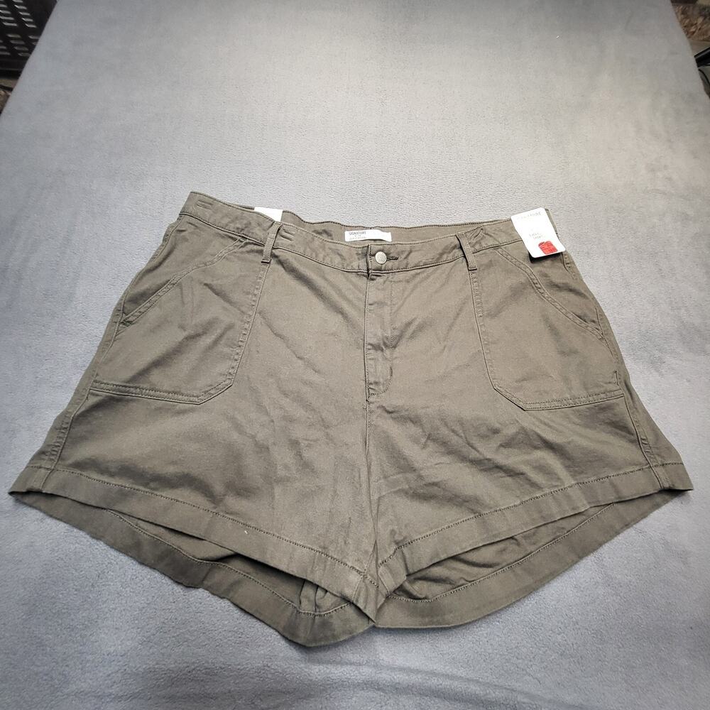 Signature Levis Shorts New Womens 22 Brown‎ Everyday Shorts Stretch